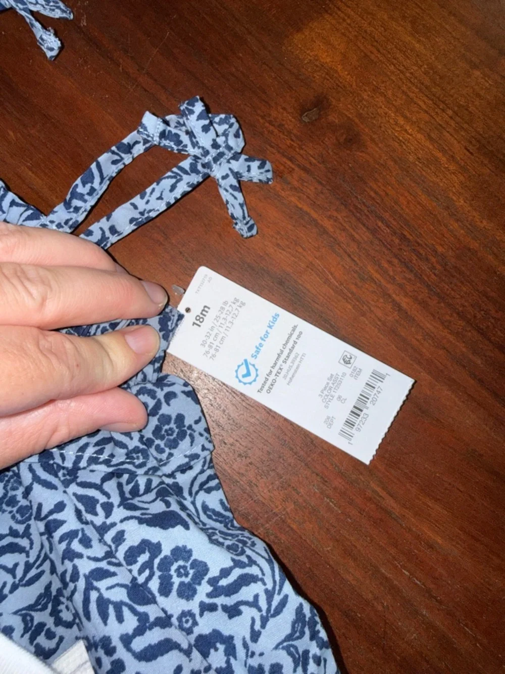 Carter's‎ Blue Floral Two-Piece Set with White Tank